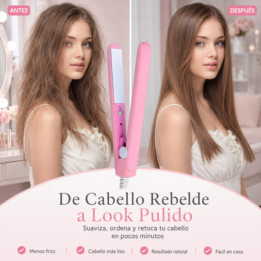Mini Plancha Alisadora Portátil – Cabello Liso en Minutos