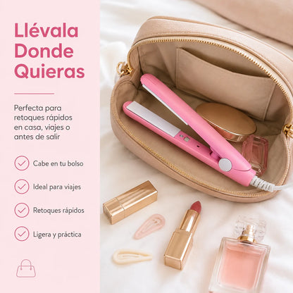 Mini Plancha Alisadora Portátil – Cabello Liso en Minutos